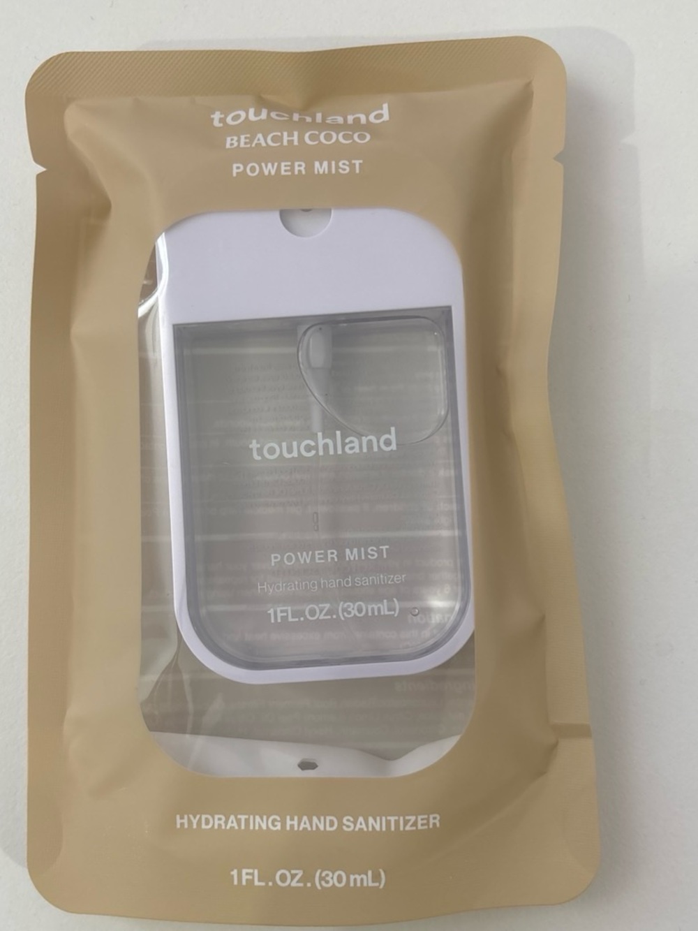 touchland Beach Coco Power Mist Hydrating Hand Sanitizer - White